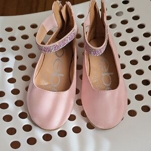 Bebe Blush Pink Dress Shoes with Glittering Strap